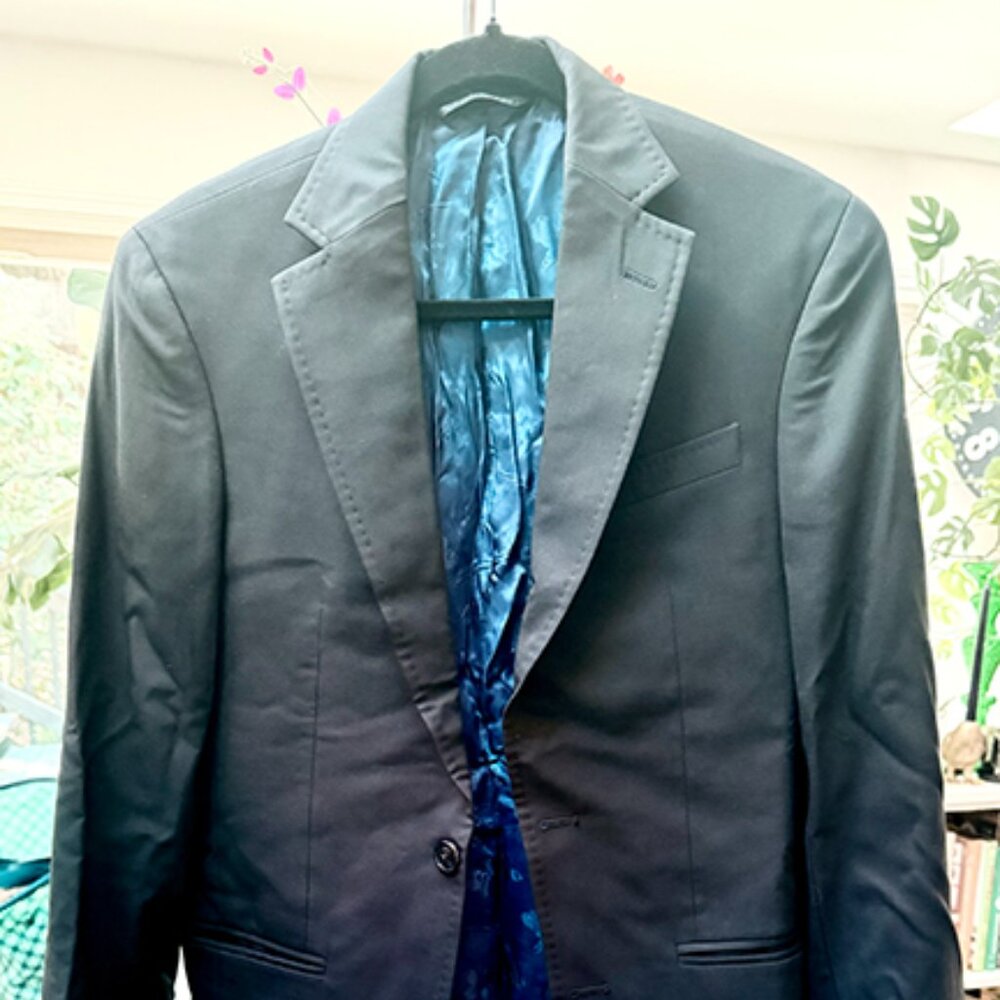 Ted Baker Wool High Suit Jacket Grey